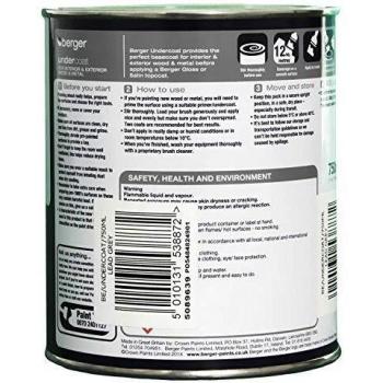 Berger Undercoat 750ml Lead Grey