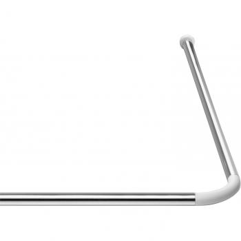 RIDDER Barre d’angle en aluminium, 90 × 90 cm, finition brillante