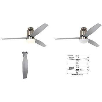 Ventilateur de plafond Aerodynamix Eco 132 cm argent