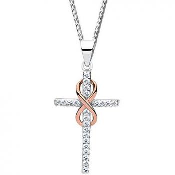 Limana Elegante Kreuzkette aus echtem Silber