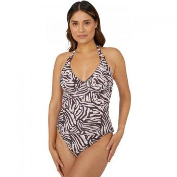 Costume Tankini Donna Non Imbottito con Motivo Zebrato