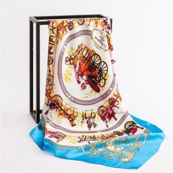 Luxurious Printed Silk Wrap 90x90cm
