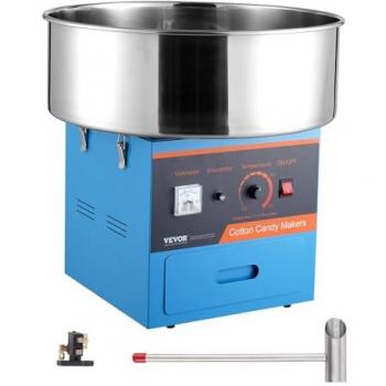 VEVOR Blue Electric Cotton Candy Machine with Accessories