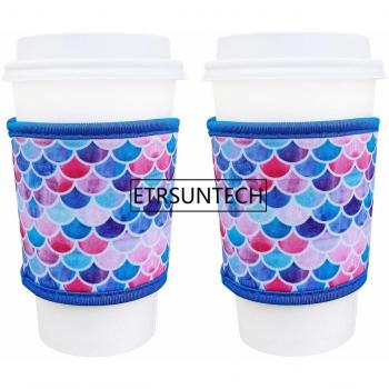 Manchons en néoprène pour tasses de café, réutilisables, 4mm, 12-24oz, lot de 2