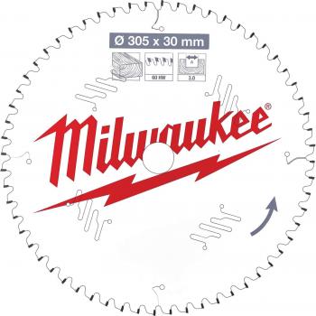 Lame circulaire MILWAUKEE pour scie à onglet 4932471321