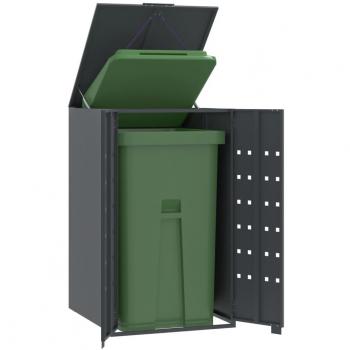 Protetor de Lixo 69x79x117 cm Aço Antracite vidaXL
