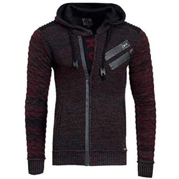 Rusty Neal Unifarbene Strickjacke Grobstrick Rot S