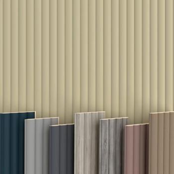 WAVE Lamellen 2,75m HEXIM MDF Holzpaneele stoßfest mit Start-/Abschlussprofil Palomino