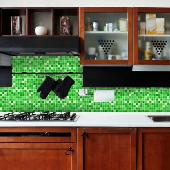 Mosaicos de Cemento Verde 15x15cm 9 Parches