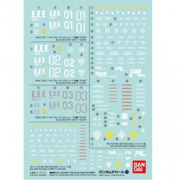 Gundam Blue DEST Mult 1 Decal Bandai Model Kit 120