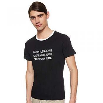 Camiseta Instat Repetition, Color Negro, Manga Corta, Talla M
