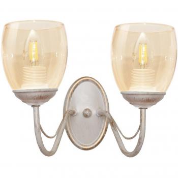 Netlighting Allena Wall Light White Gold Amber 27cm