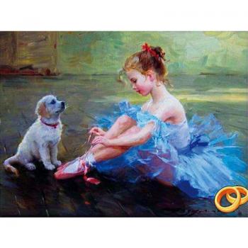 Pintura por Números Perro Ballet 20x30CM