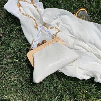 Chic Crocodile Clip Bag with Chain