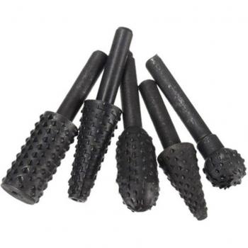 5pcs High Carbon Steel Rotary Burr Set for Wood Carving