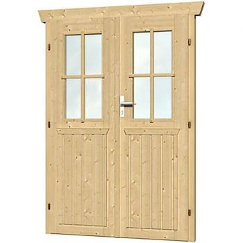 Skan Holz Gartenhaustür 117,5x179,5cm mit Verglasung