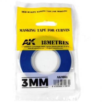 Kurvenmaskierungsbanda 3 mm – AK Interactive Blue Tape