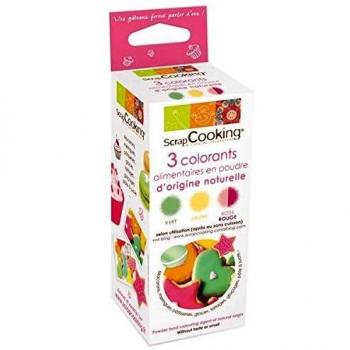 Kit de colorants naturels Scrapcooking rouge vert jaune