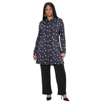 Elegante Slinky-Longbluse für Damen, Ulla Popken, schwarz