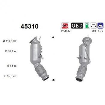 Catalyseur AS 45310 Euro 6 pour BMW 3 Berline
