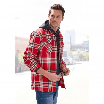 Flanell-Overshirt in Rot‑Karo H.I.S