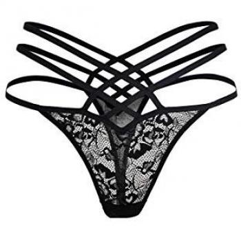 LASCANA Damen Schwarz Unifarben Slip String Gr. 44