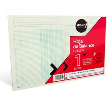 Block de Hoja de Balance D/Carta 50 Hojas