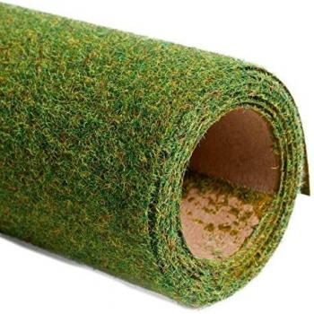 Javis MAT1 Spring Green Mix Scenic Hairy Static Grass Mat Roll 1200 x 600mm UK2n