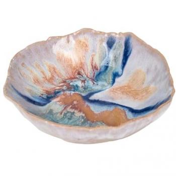 Vassoio in pietra argentata 5x15x14 cm