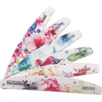 Kit Lime à Ongles Floral – Blocs Lavables 6× (80,100,150,180,240,320)