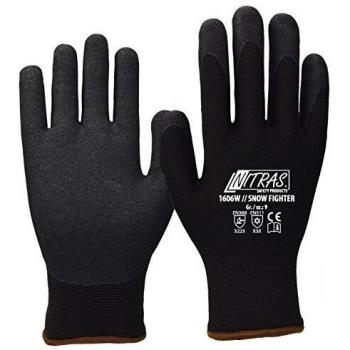 NITRAS Snow Fighter Winterhandschuhe 1606W, 72 Paar, gesandete Nitrilbeschichtung, Größe 11