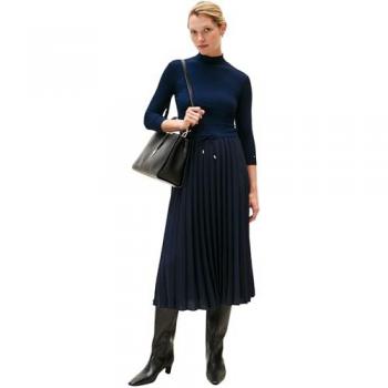 Tommy Hilfiger Damen‑A‑Linien‑Kleid 5x2 Rib – Dunkelblau (Night Navy)
