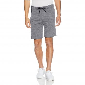 EZ KNIT Men's Workout Shorts, Steel Full Heather/Black