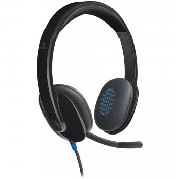 Logitech H540 Office-Headset mit verstellbarem Mikrofon, Schwarz