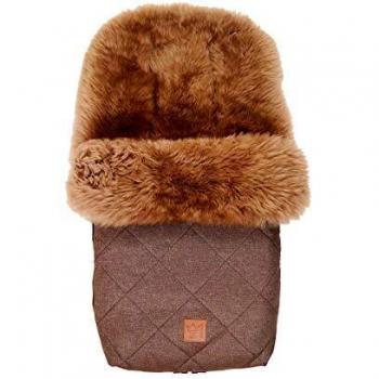 Lammfell Fußsack Nelly brown melange