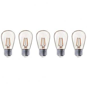 Pack de 5 ampoules E27 filament blanc chaud