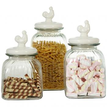 Pame 04591 Glass Jar Collection – 4L, 3.5L, 2.95L with