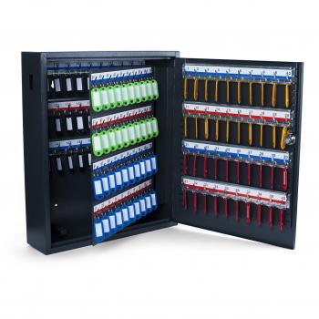 Armadietto Chiavi Deluxe di Pavo, 150 Ganci, Colore Grigio Scuro