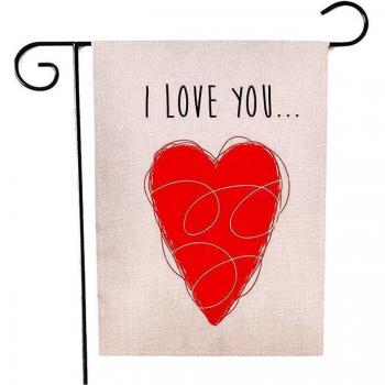 Jardín de Amor Bandera San Valentín