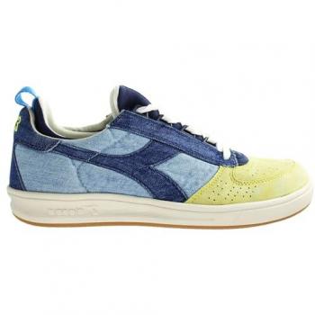 B.Elite LC23 Blue Denim Lace-Up Sneakers