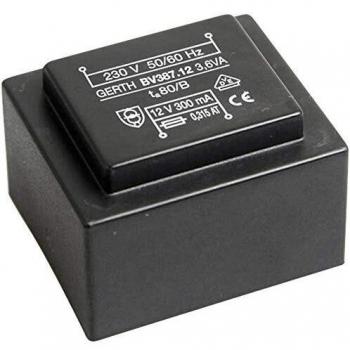 Transformateur pour Circuits imprimés Gerth PTG380601 1 x 230 V 1 x 6 V/AC 3.60 VA 600 mA 1 pièce