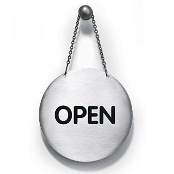 DURABLE Türschild Wende-Picto Open/Closed, 130 mm, silber