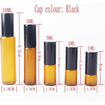 5ML Amber Roll On Bottle for Essential Oils