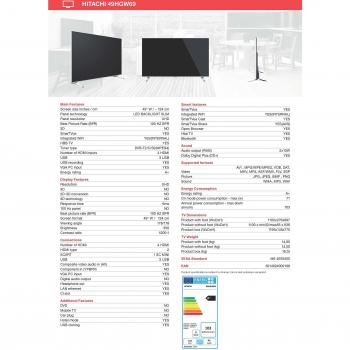 Hitachi 49HGW69 49 4K Ultra HD Smart TV Wifi Negro, Plata