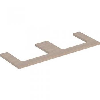 Geberit One Waschtischplatte, 135 x 3 x 47 cm, Eiche/Melamin, Ausschnitt zweifach