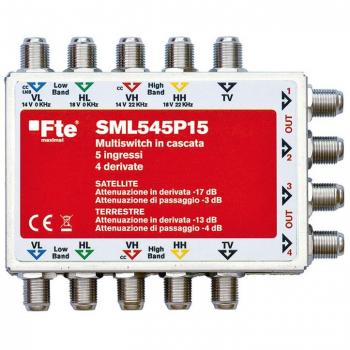 FTE Multiswitch 5 IN 4 DER 15 dB SML545P15