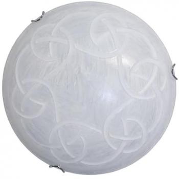 Plafoniera 2xE27 Ganci Cromo Vetro Bianco E-Energy Ada