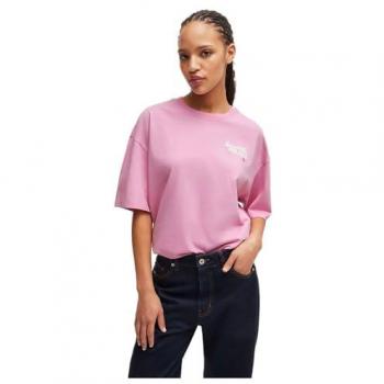 HUGO Oversized T-Shirt Kurzarm Rosa Größe S