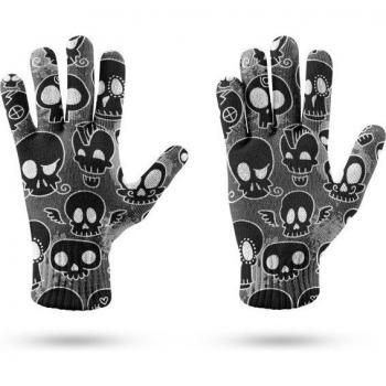 Gants d'Halloween squelette pour écran tactile