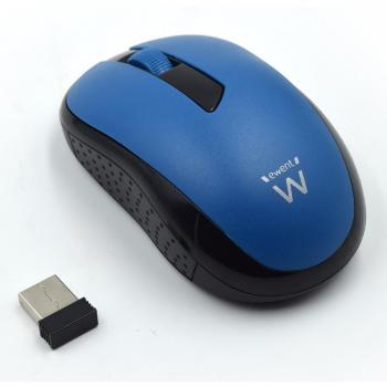 Ewent EW3225 Blu – Mouse Wireless Ottico 1000 DPI 2.4 GHz, USB nano receiver